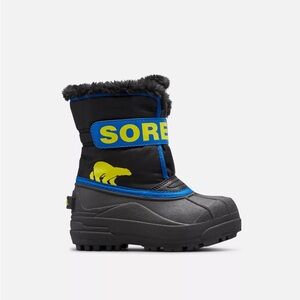 Sorel Kids Black and Blue Snow Boots